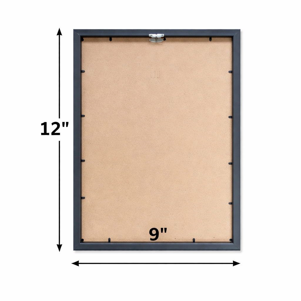 Stone Balance - A4 6 Pcs Wooden Black Frame Yoga Wall Decor