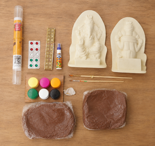 DIY Ganesha Kit with Mould and Clay