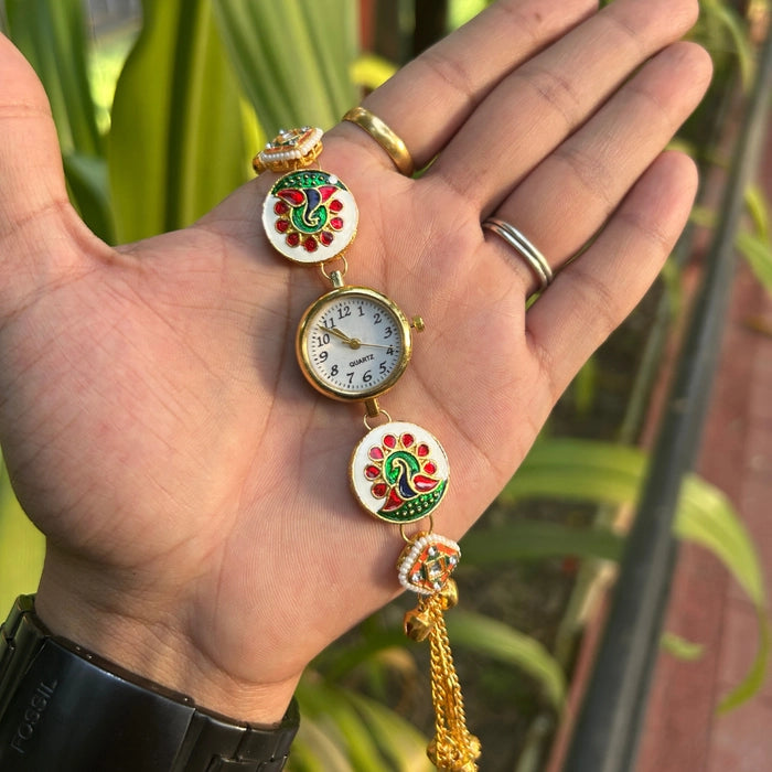 Kashmiri Kundan Designer Watch -3366