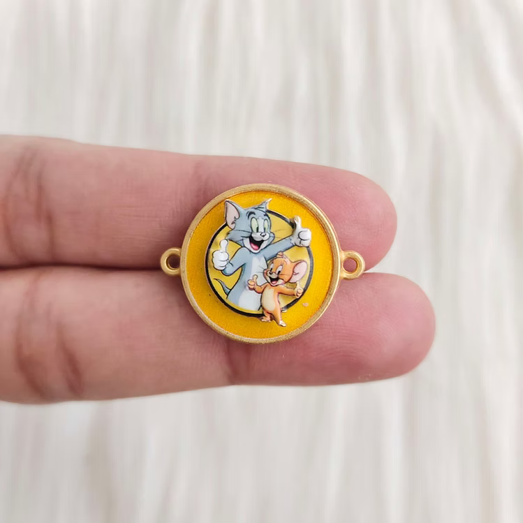 Tom and Jerry Metal Spinner Rakhi Charm