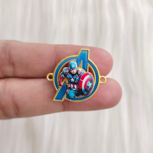 Captain America Metal Spinner Rakhi Charm