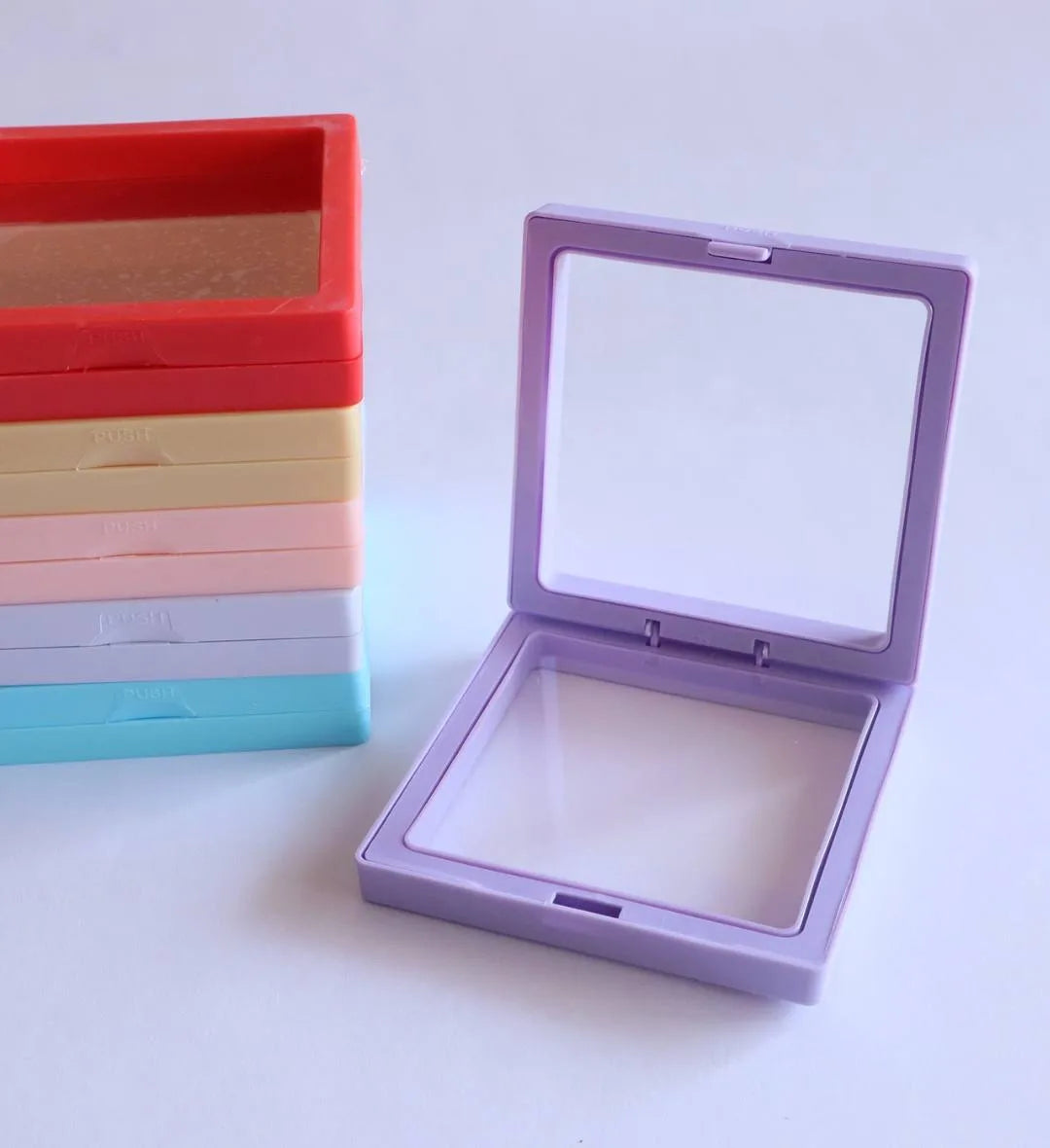 Floating Display Frame | Transparent 3D Showcase | Size: 9x9cm
