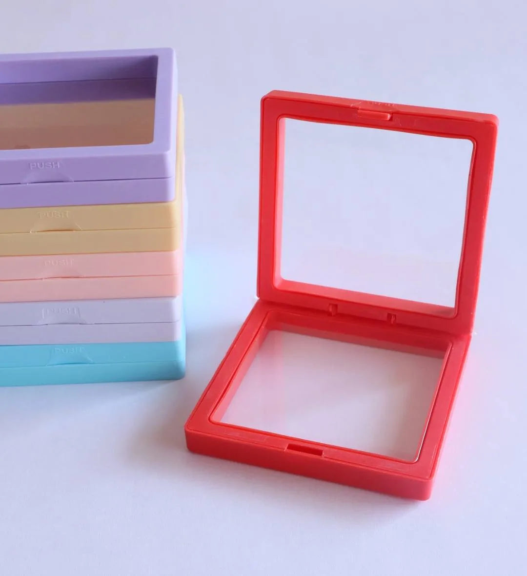 Floating Display Frame | Transparent 3D Showcase | Size: 9x9cm
