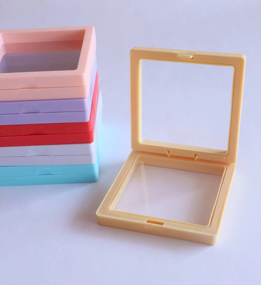 Floating Display Frame | Transparent 3D Showcase | Size: 9x9cm
