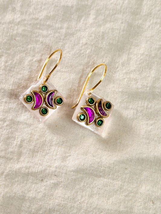 Kundan resin earrings 5567